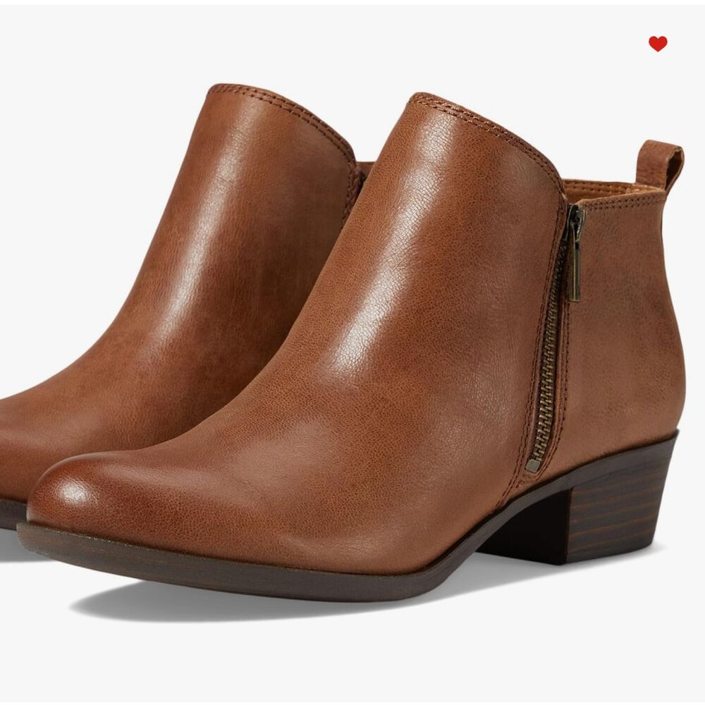 Lucky Brand Basel Booties — Toffee Leather — Women’s Size 9